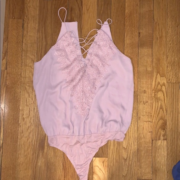 Body suit with lacy front - Picture 1 of 3